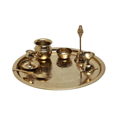 Shubha Pooja Thali - Peetal