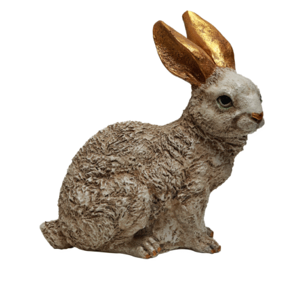 Golden-Eared Sitting Rabbit Decorative
