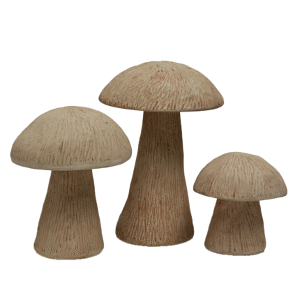 Rustic Woodland Mushroom - Set of Three